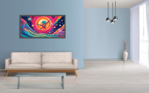 Astronauta en el Espacio Colorido