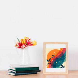 Diseño Floral Minimalista - Decoración Contemporánea de Pared