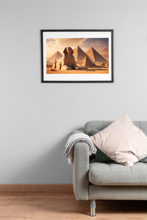 Esfinge y Pirámides de Giza al Atardecer