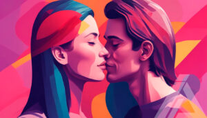 Ilustración Abstracta de una Pareja