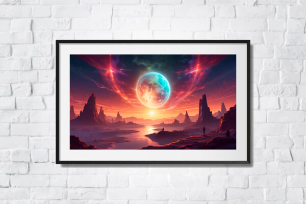 Paisaje Cósmico de un Planeta Alienígena