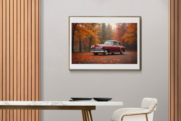 Vehículo Vintage en un Paisaje de Otoño