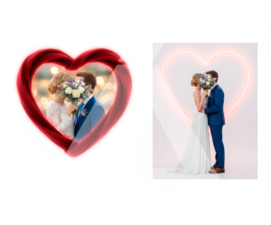 Beso Corazón Novios