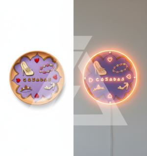 Casadas Círculos Neón