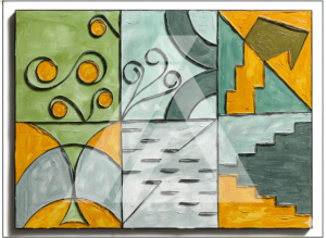 Composición geométrica amarilla ma