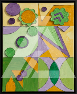 Composición geométrica verde ma