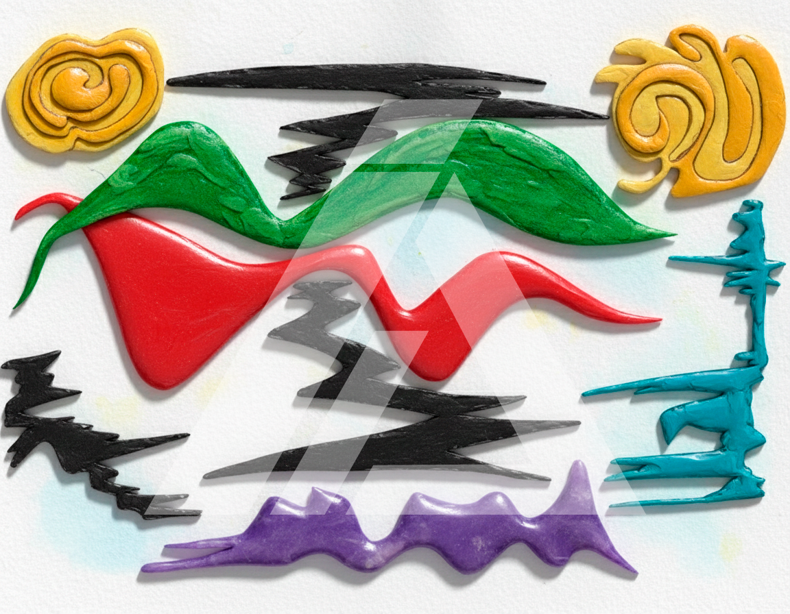 Dibujo abstracto Elemental ma