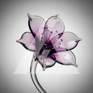 Flor Púrpura Vidrio