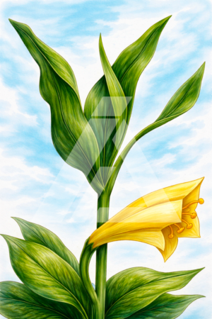 Flor campana amarilla ma