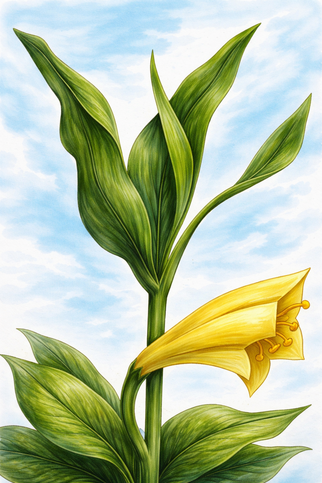 Flor campana amarilla