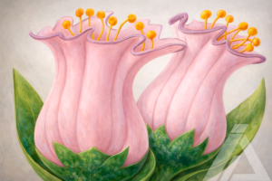 Flores Rosas Ilustradas