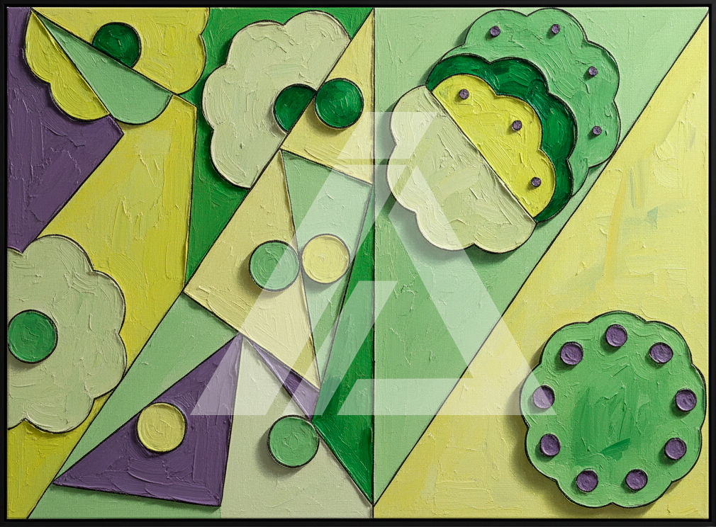 Formas verdes abstractas ma