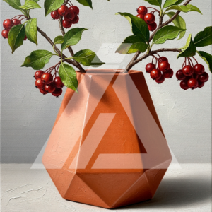 Jarrón Pirámide Óleo