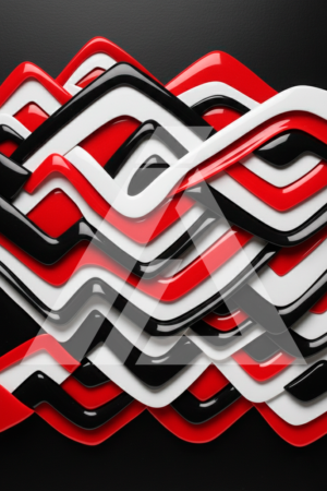 Ondas en Rojo y Negro ma