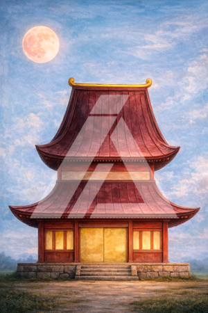 Templo al atardecer ma