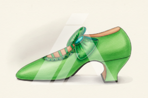 Zapato señora lazo verde ma